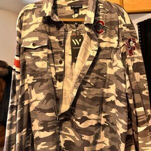 Wild Collective Ohio State Buckeyes Camo button down